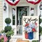 4th of July Welcome Garden Flag 12x18 Inch Double Sided Outside Patriotic Floral Mason Jar Summer Daisy Memorial Day Independence Day Outdoor Red White Blue Garden Yard Decoration